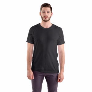 mens half sleeves t-shirt black