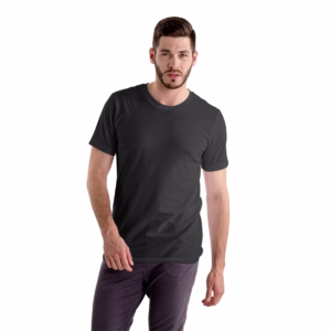 mens half sleeves t-shirt black