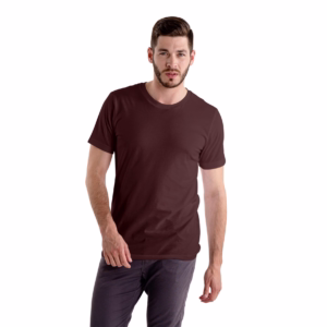 mens half sleeves t-shirt marron