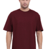 men's oversized standard t-shirt maroon