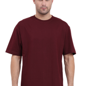 men's oversized standard t-shirt maroon