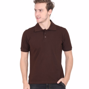 Mens Polo T-Shirt coffee brown main