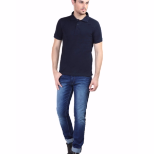Mens Polo T-Shirt Navy blue full