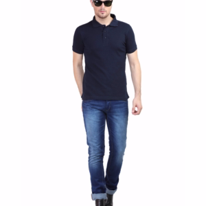 Mens Polo T-Shirt Navy blue full1