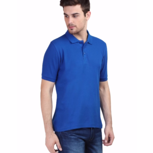 Men's Polo T-Shirt royal blue side