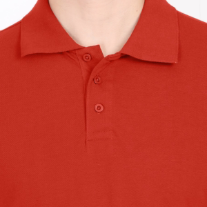 Mens Polo T-Shirt red closeup