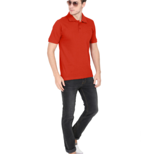 Mens Polo T-Shirt red full