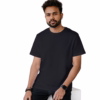 Men's poly cotton black t-shirt