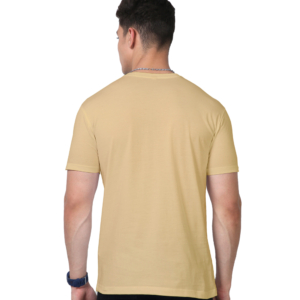 men's supima premium cotton t-shirt beige back