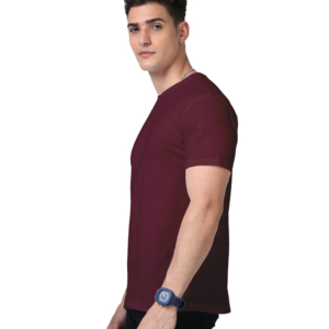 men's supima premium cotton t-shirt maroon front