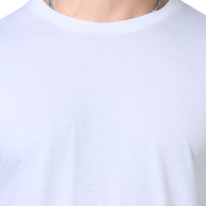 men's supima premium cotton t-shirt white closeup