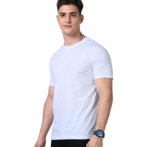 men's supima premium cotton t-shirt white front