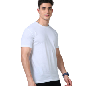 men's supima premium cotton t-shirt white side
