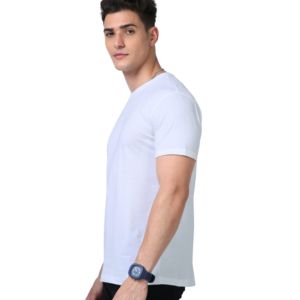 men's supima premium cotton t-shirt white side