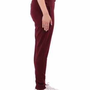 Women's Maroon Joggers side view