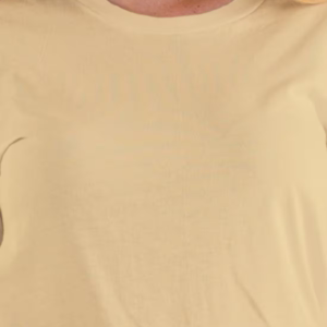 Women Supima-Premium Cotton T-shirt Beige closeup