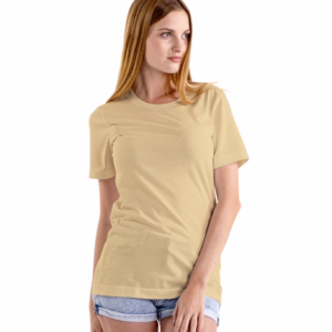 Women Supima-Premium Cotton T-shirt Beige front