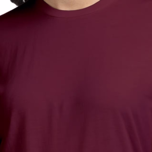 Women Supima-Premium Cotton T-shirt Maroon closeup