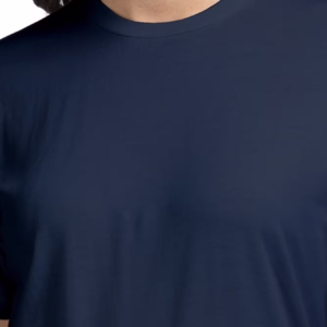 Women Supima-Premium Cotton T-shirt Navy Blue closeup
