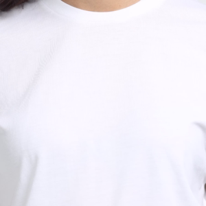 Women Supima-Premium Cotton T-shirt White closeup