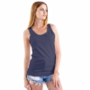 Women Solid Navy Blue Tank Top main