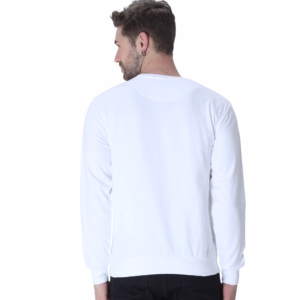 Men's White sweatshirt back view