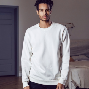 Men's White sweatshirt front view