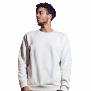 Men's White sweatshirt side view