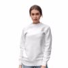 Women White Solid Boxy Sweatshirt main
