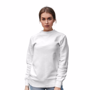 Women White Solid Boxy Sweatshirt main